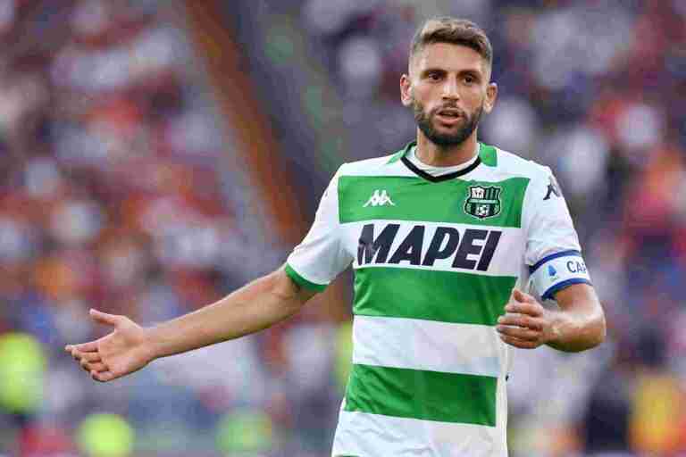 Berardi durante Roma-Sassuolo