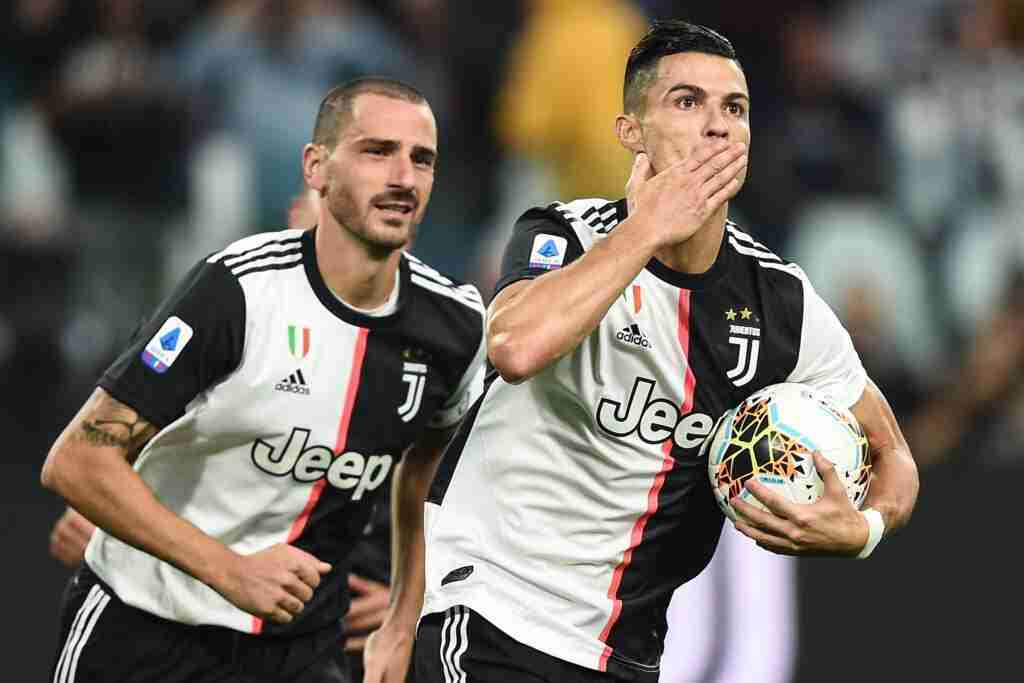 esultanza gol Ronaldo, Juventus-Verona