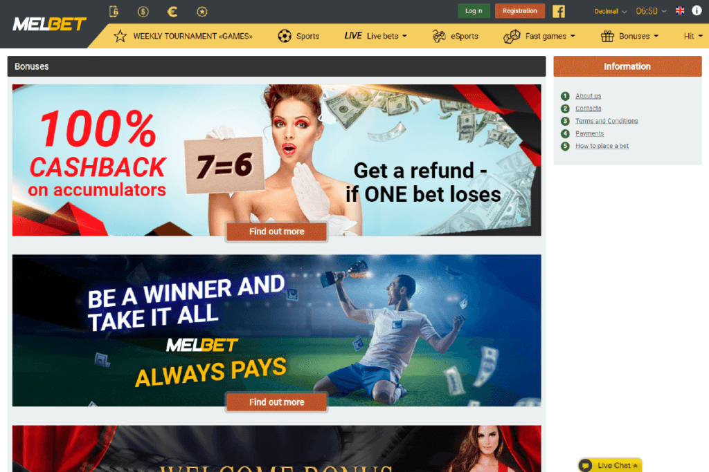 melbet bonus