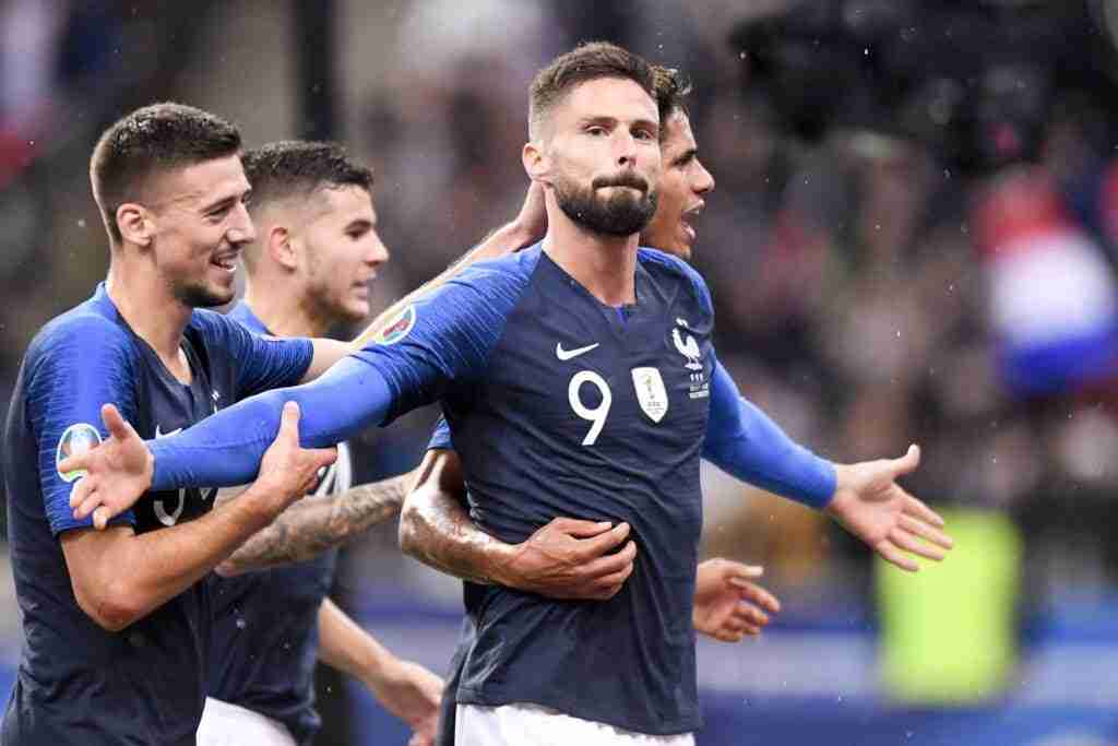 esultanza gol Giroud, Francia