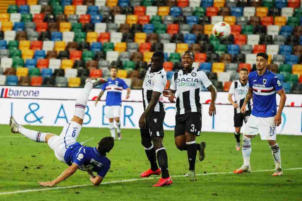 gol Bonazzoli, Udinese-Sampdoria
