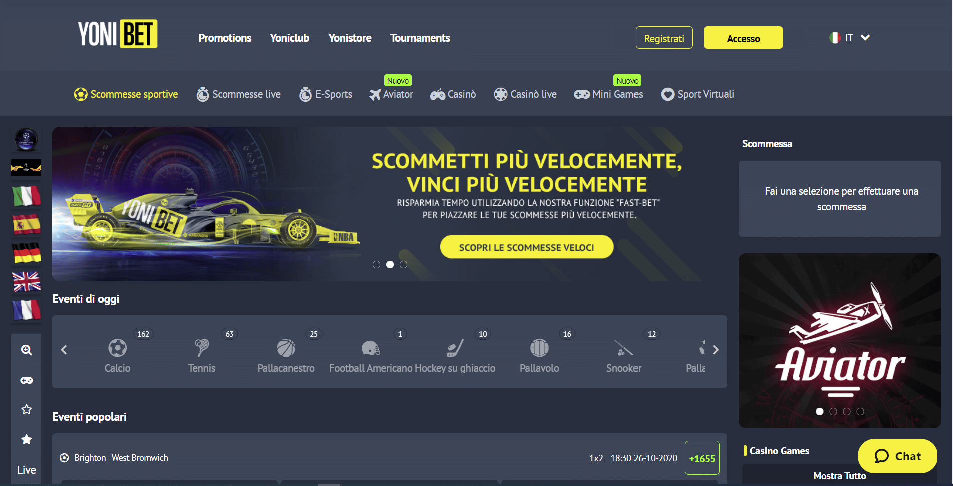 Recensione Yonibet scommesse