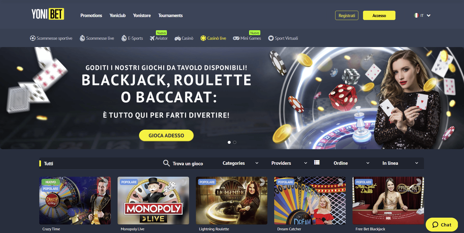 Recensione Yonibet Casinò