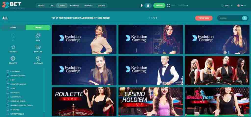 22bet Casinò