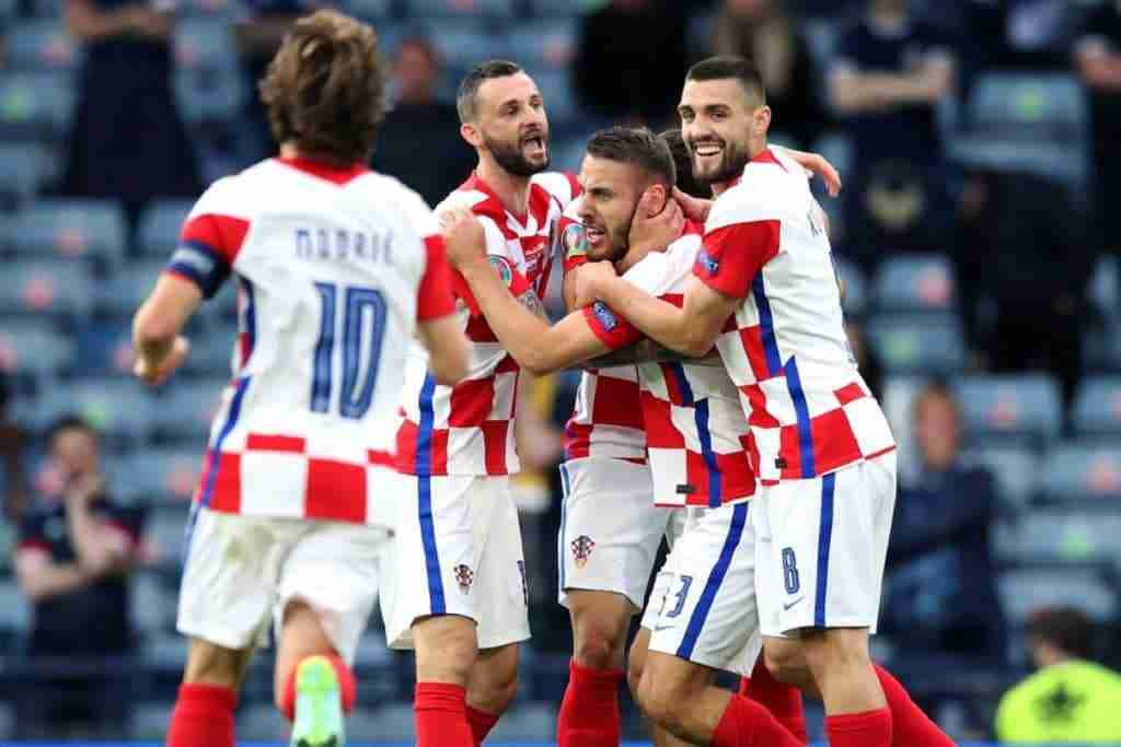 esultanza gol Nikola Vlasic, Scozia-Croazia