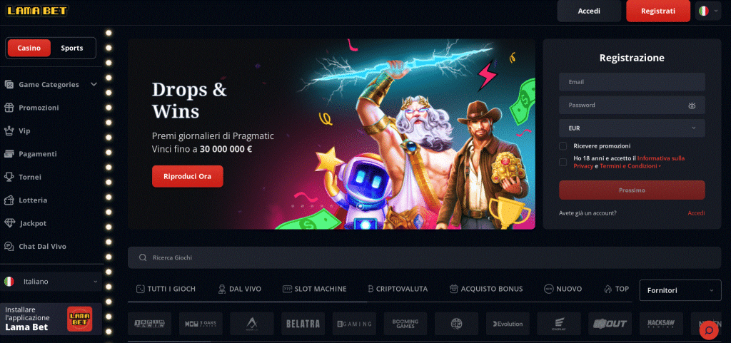lamabet casino non aams che usa anche le criptovalute come metodo di pagamento e prelievo