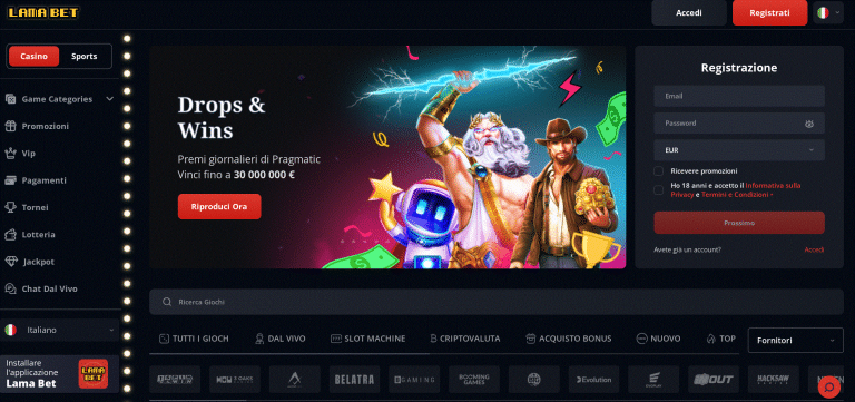 lamabet casino non aams che usa anche le criptovalute come metodo di pagamento e prelievo