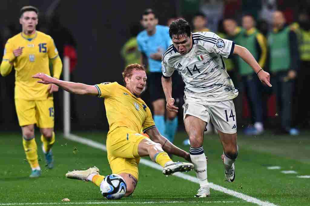 Federico Chiesa durante Ucraina-Italia