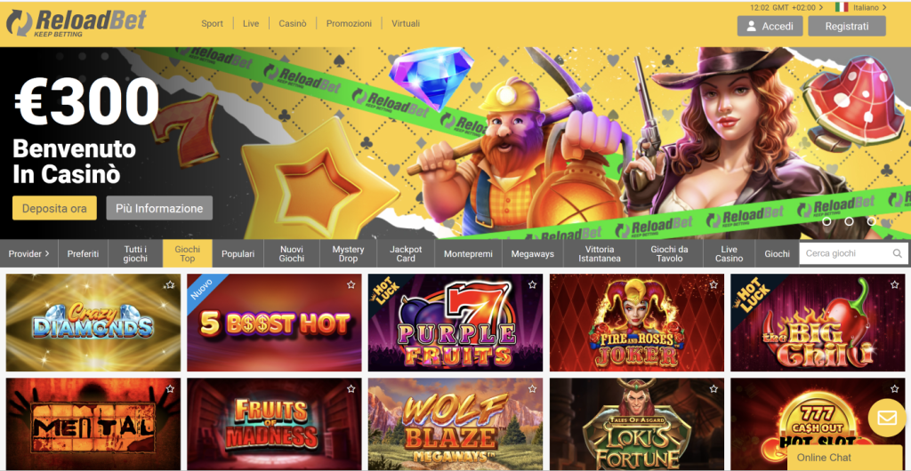 Reloadbet Casinò non AAMS