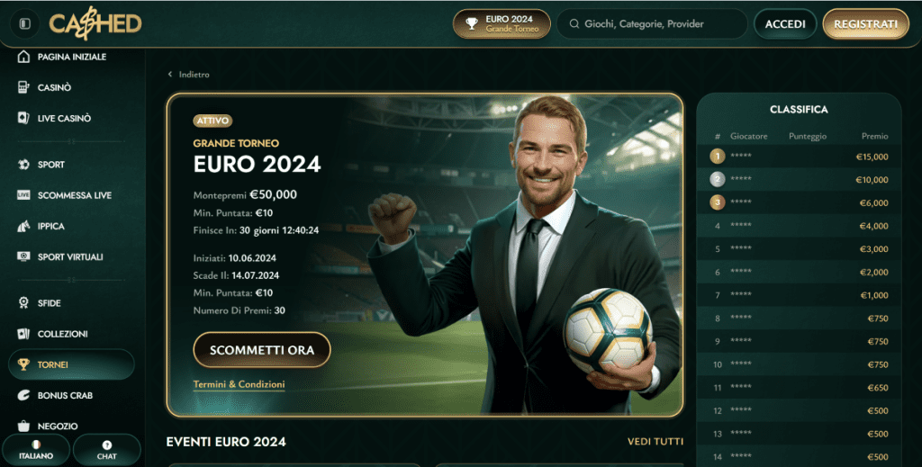 Grande Torneo EURO 2024 Cashed non AAMS