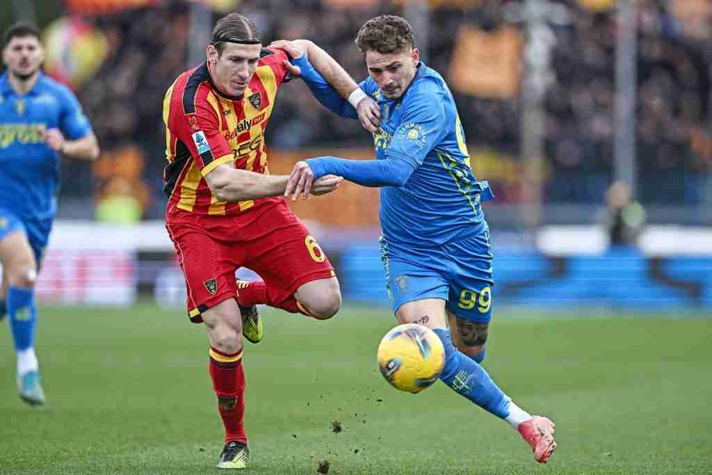 Seba Esposito e Baschirotto durante Empoli-Lecce