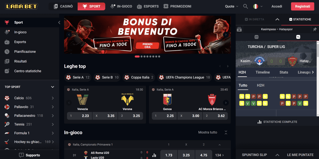 Lamabet Bookmaker non AAMS