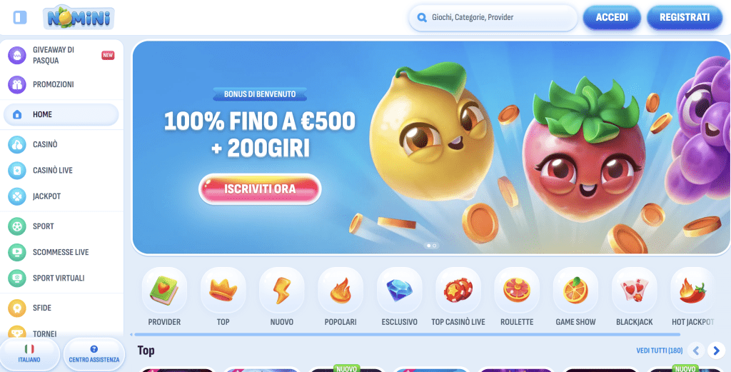Nomini Casino non AAMS