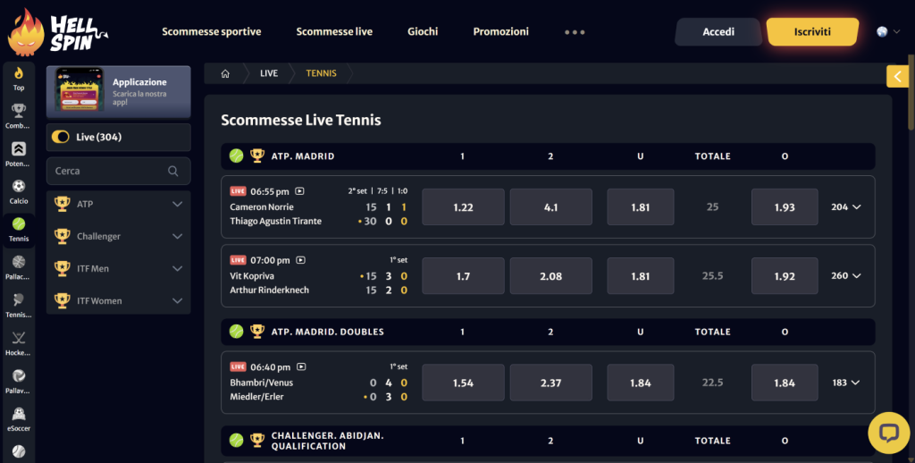 HellSpin Scommesse non AAMS